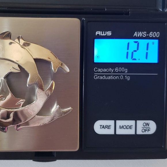 Vtg Sterling Taxco TC-259 Dolphins Dangle Earrings - Picture 4 of 5